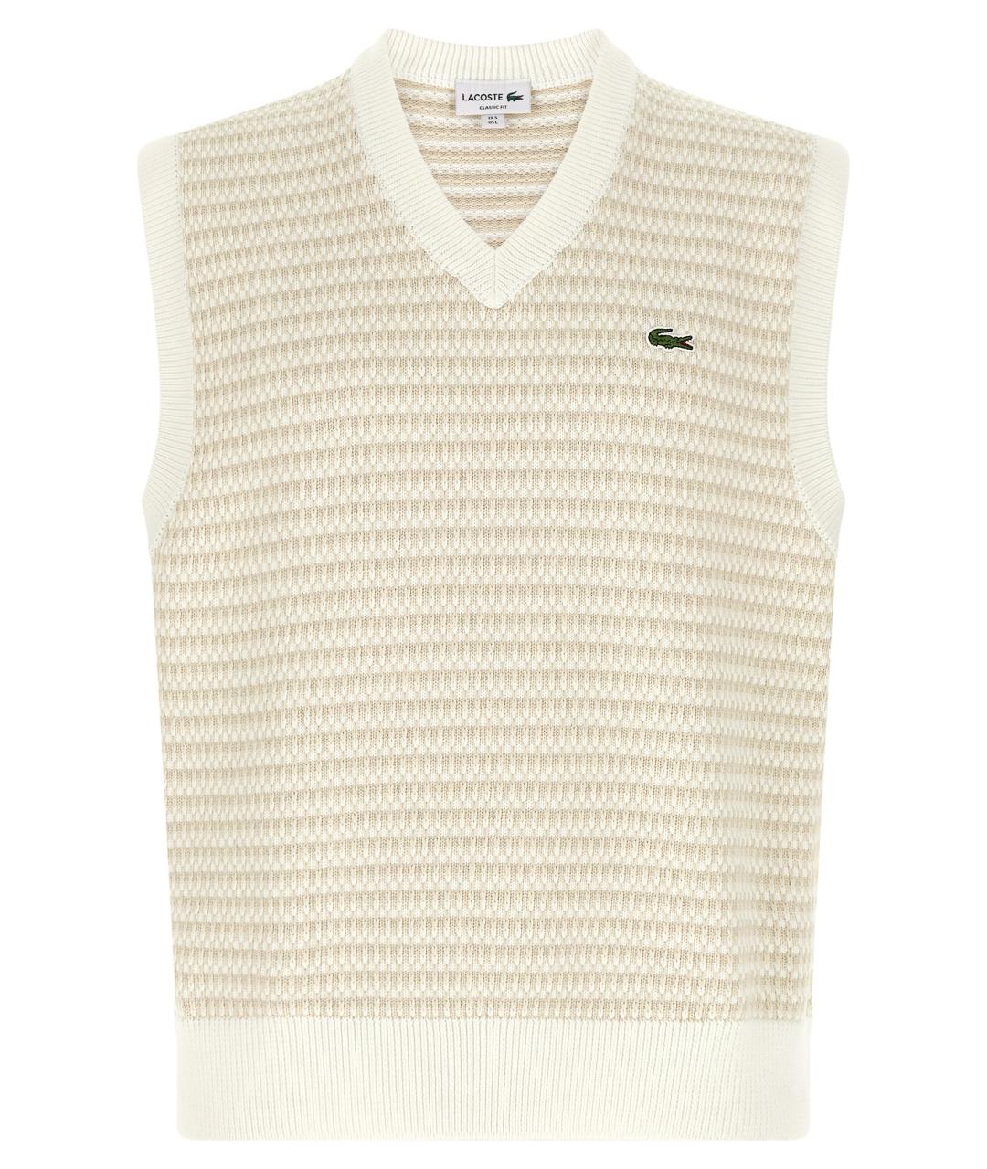 LACOSTE Бежевая хлопковая жилетка, фото 1