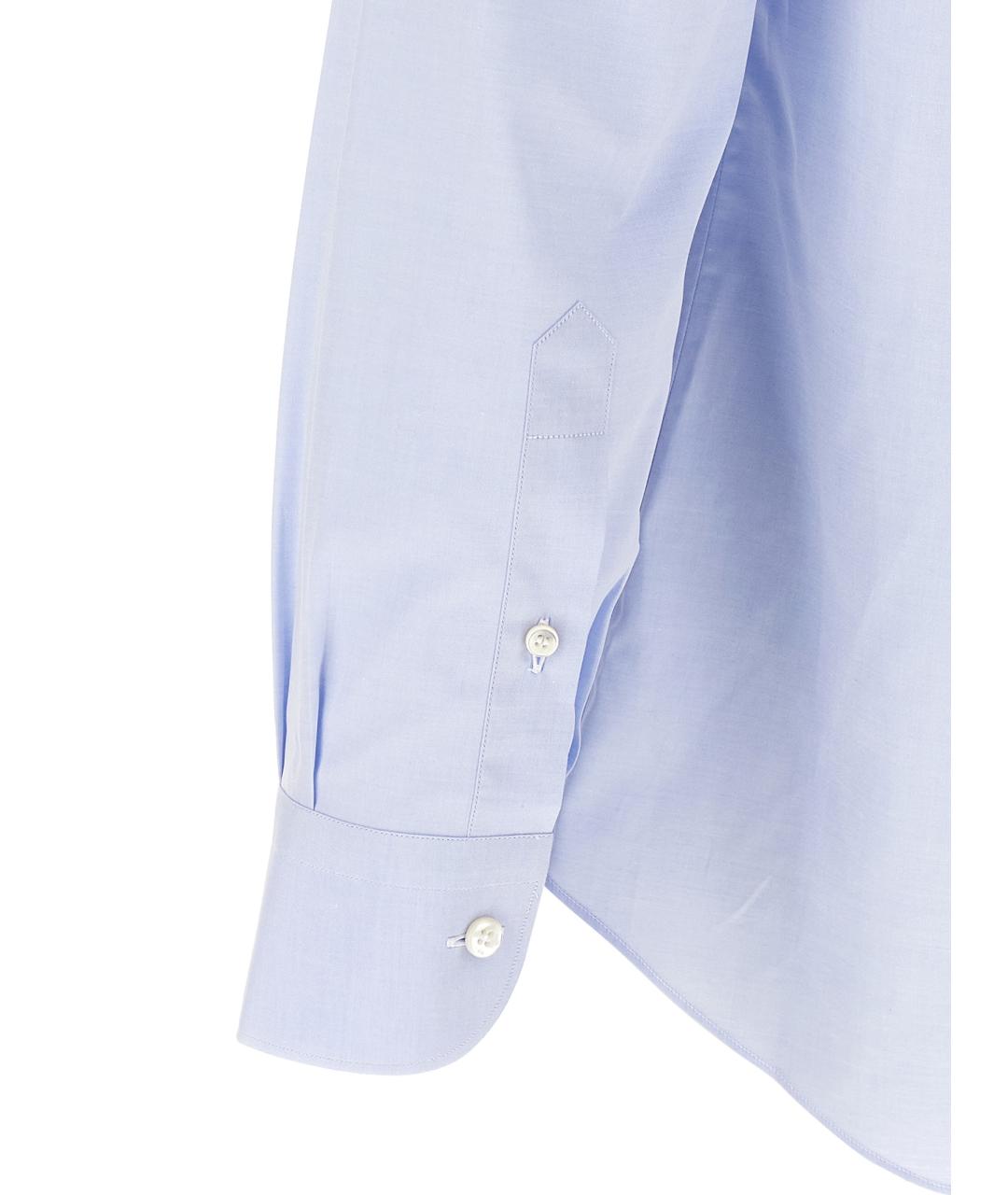BRIONI Голубая хлопковая классическая рубашка, фото 4