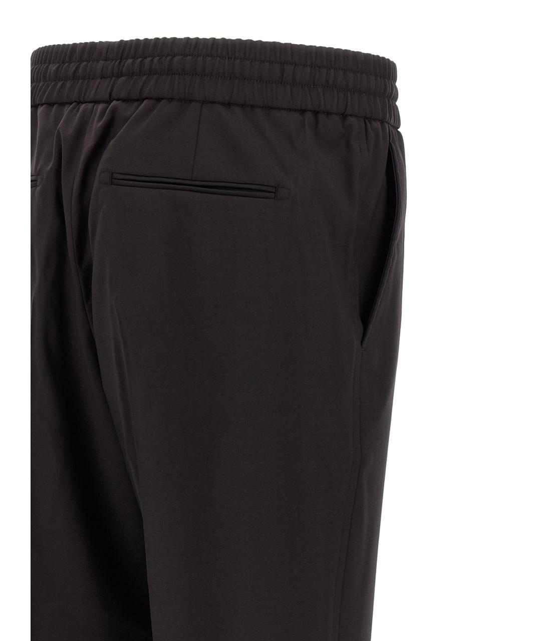 BRIONI Коричневые шерстяные повседневные брюки, фото 4