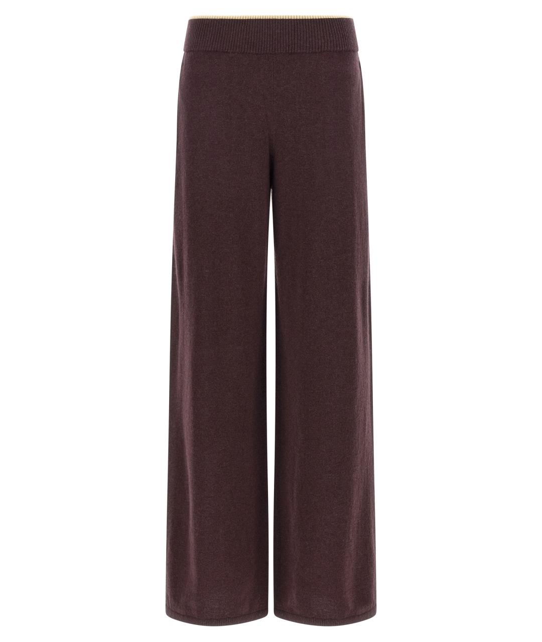 PINKO Фиолетовые шерстяные брюки широкие, фото 1