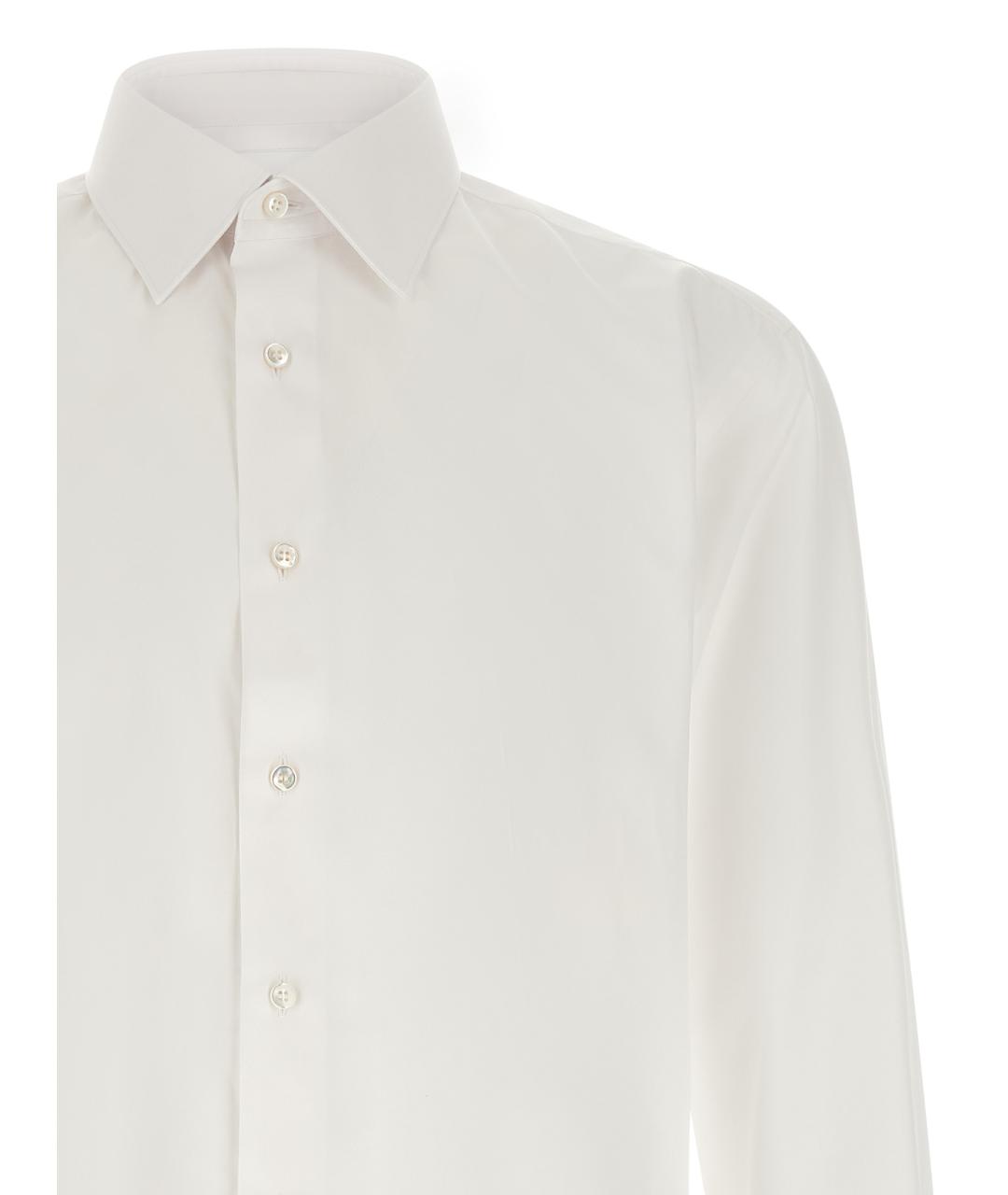 BRIONI Белая хлопковая классическая рубашка, фото 3