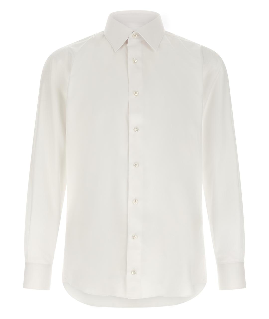 BRIONI Белая хлопковая классическая рубашка, фото 1