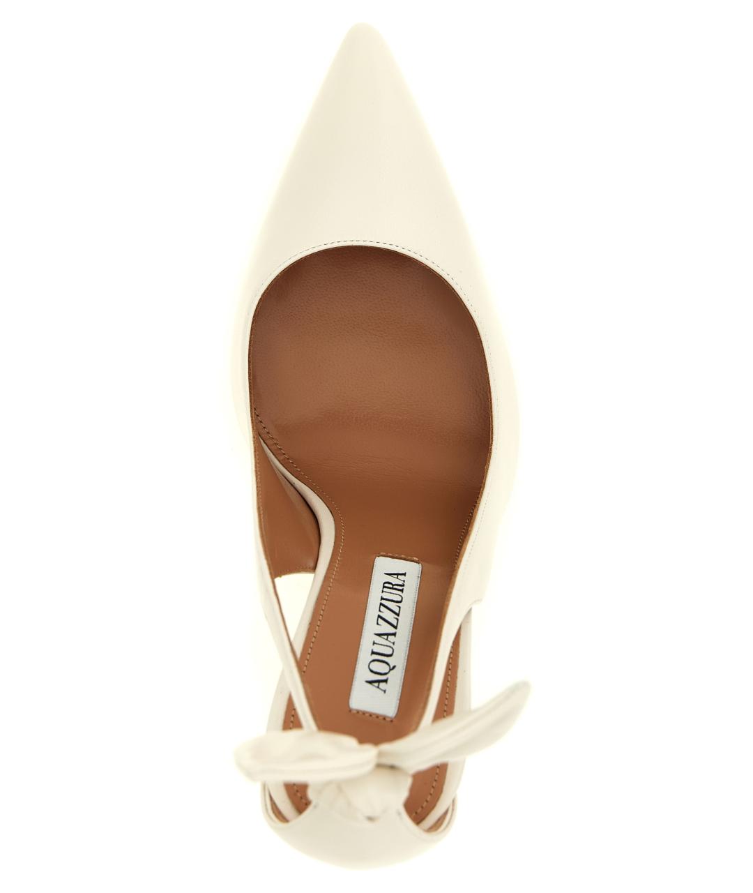 AQUAZZURA Белые кожаные туфли, фото 4