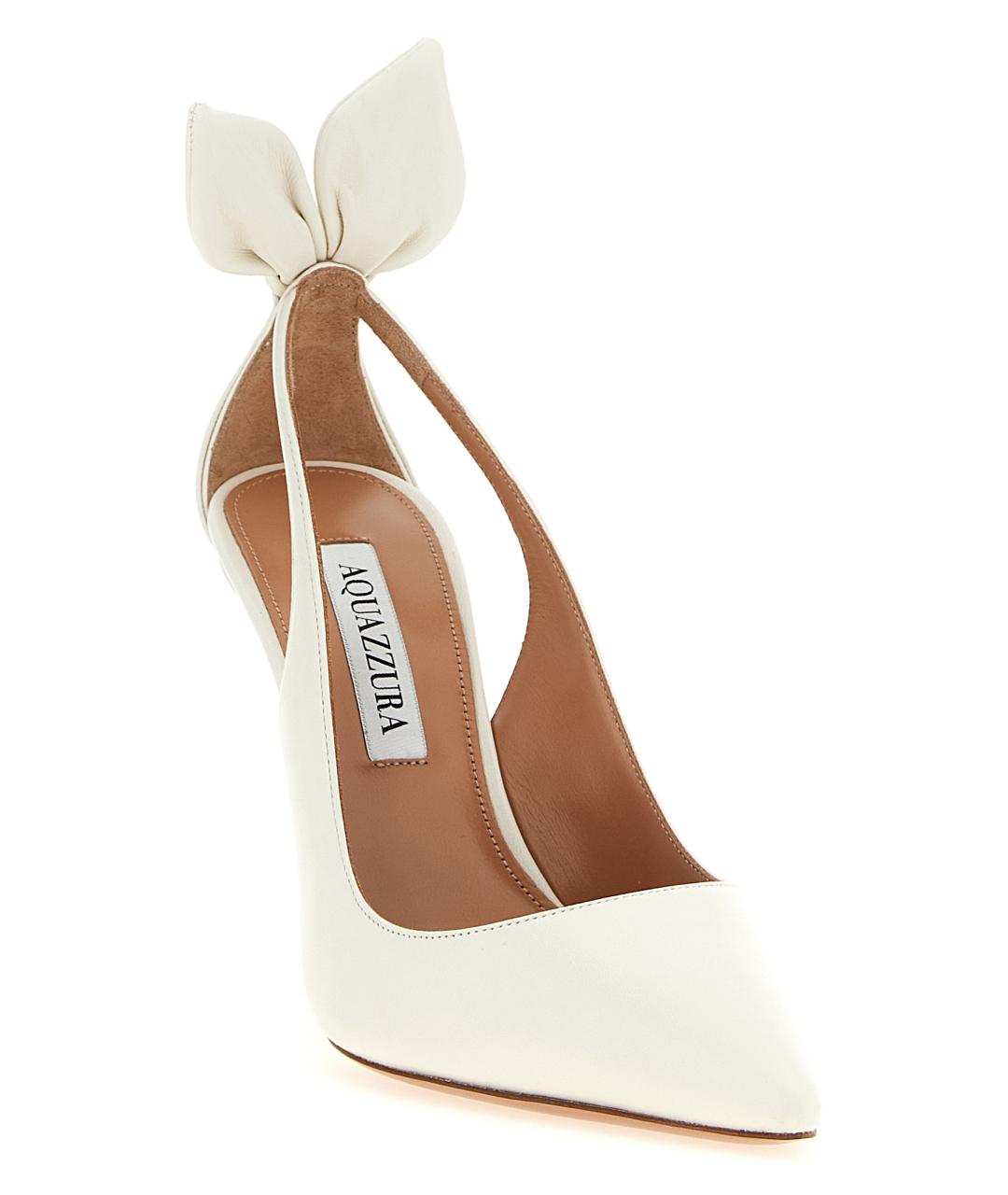 AQUAZZURA Белые кожаные туфли, фото 2