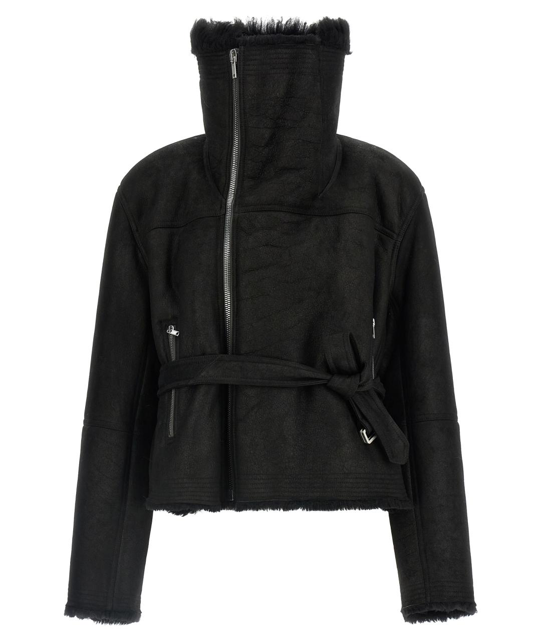 RICK OWENS Черная кожаная куртка, фото 1