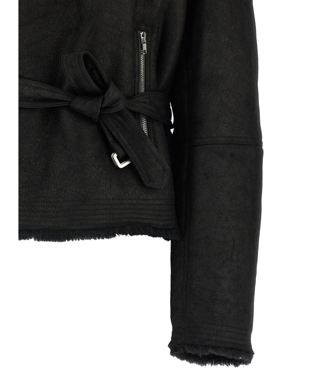 RICK OWENS Черная кожаная куртка, фото 4
