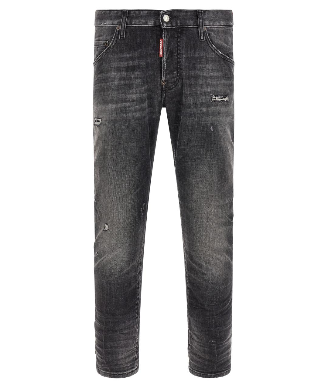 DSQUARED2 Серые хлопковые джинсы скинни, фото 1