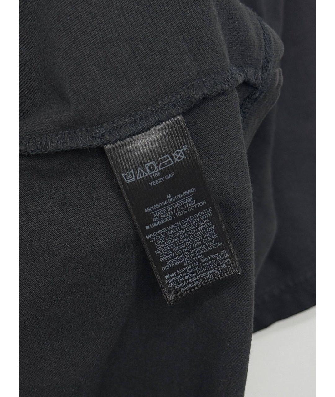 YEEZY Черная хлопковая футболка, фото 4