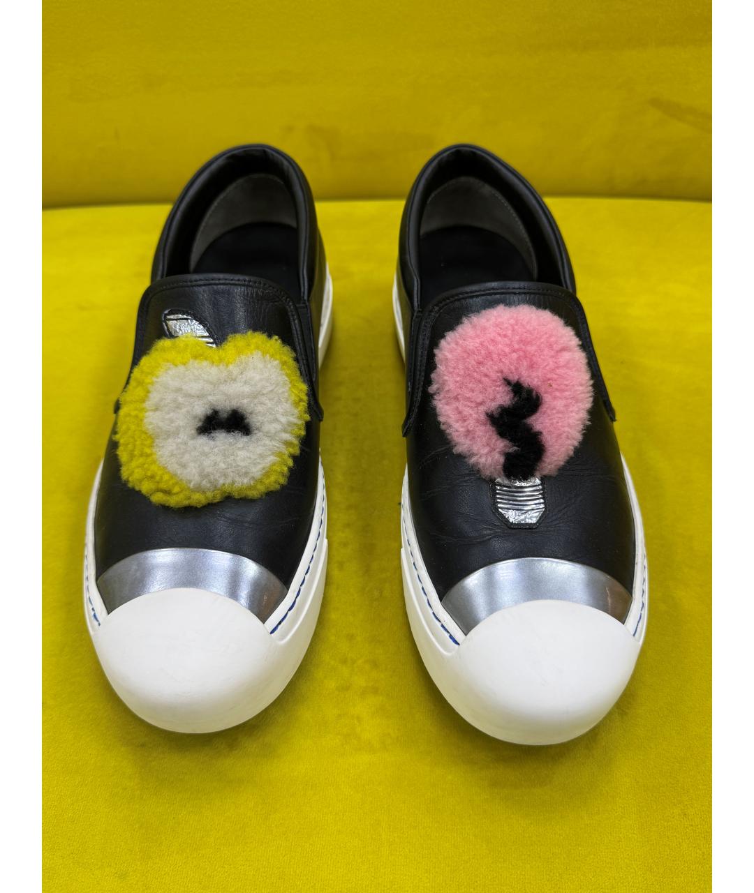 FENDI Черные слипоны, фото 5