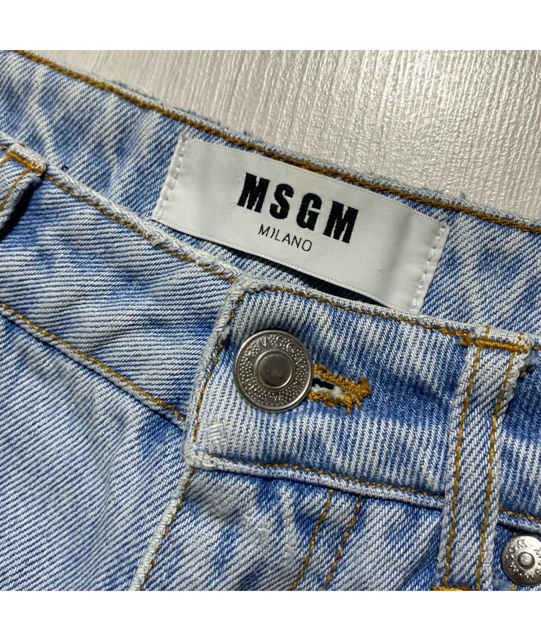 MSGM Голубые хлопковые шорты, фото 4