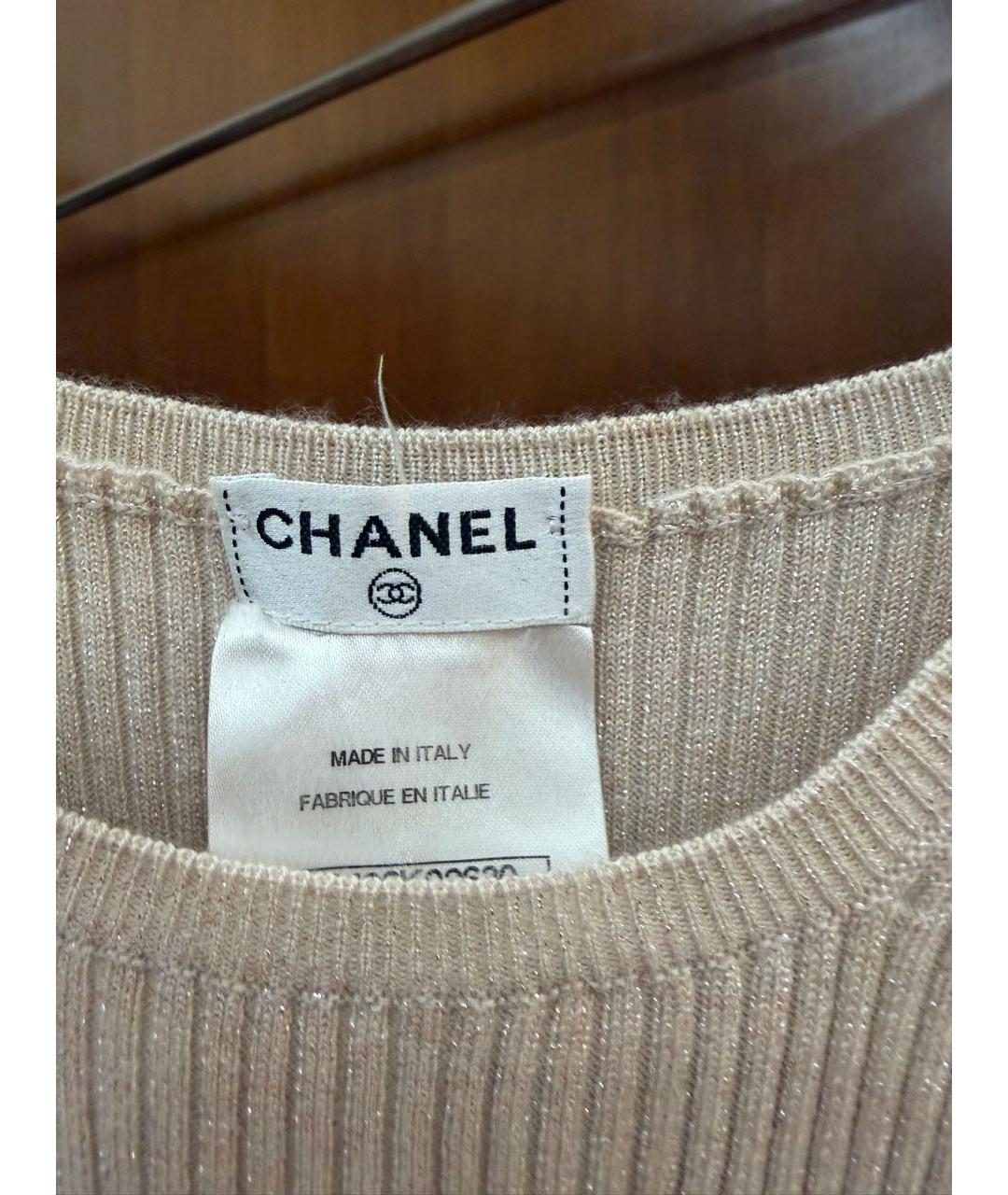 CHANEL Бежевое кашемировое платье, фото 3