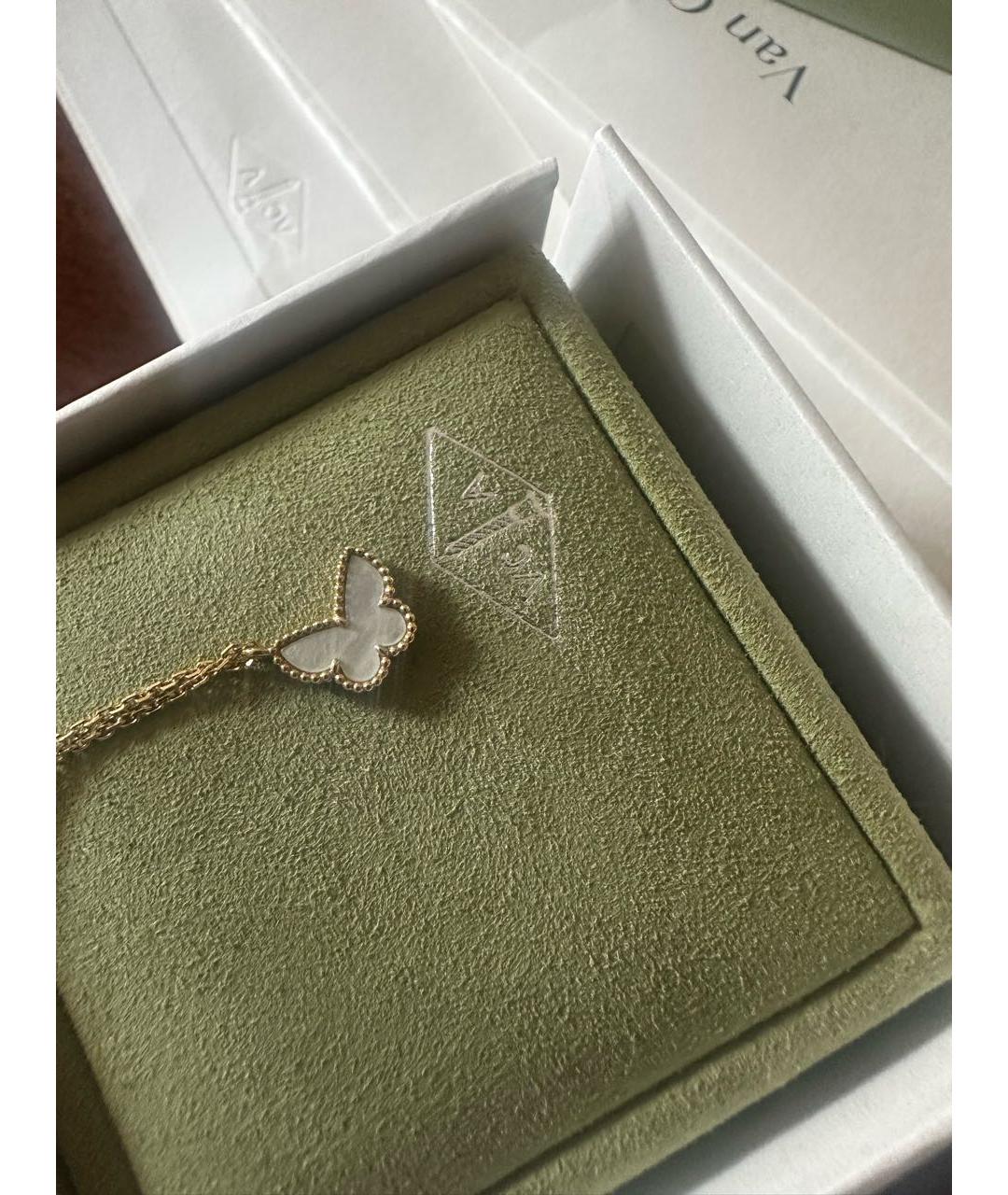 VAN CLEEF & ARPELS Белое колье из желтого золота, фото 4