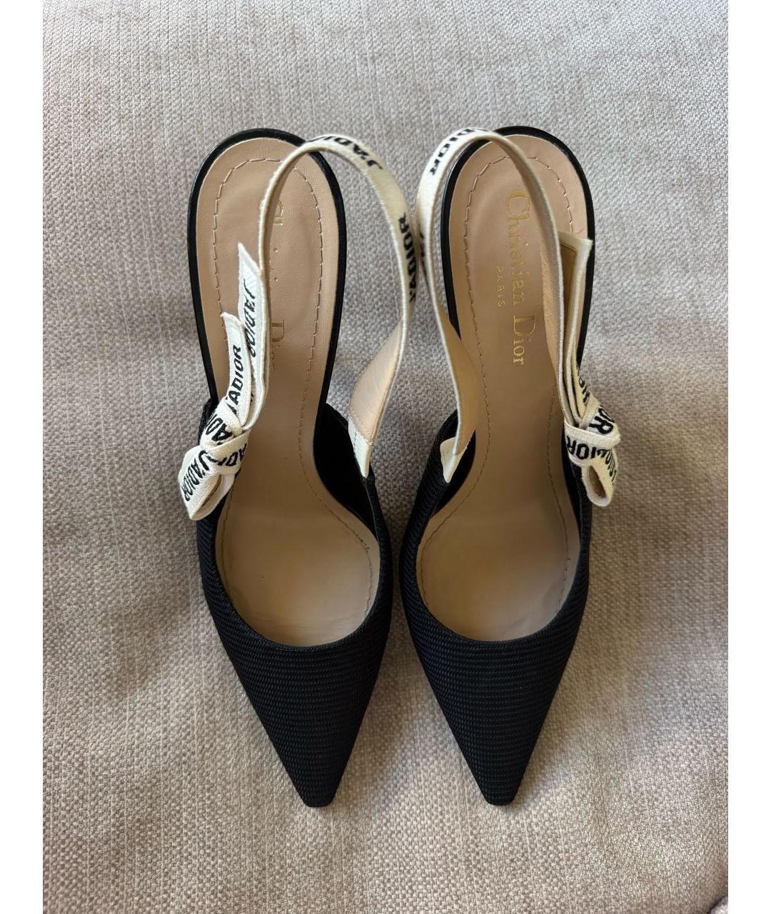 CHRISTIAN DIOR Черные текстильные туфли, фото 2