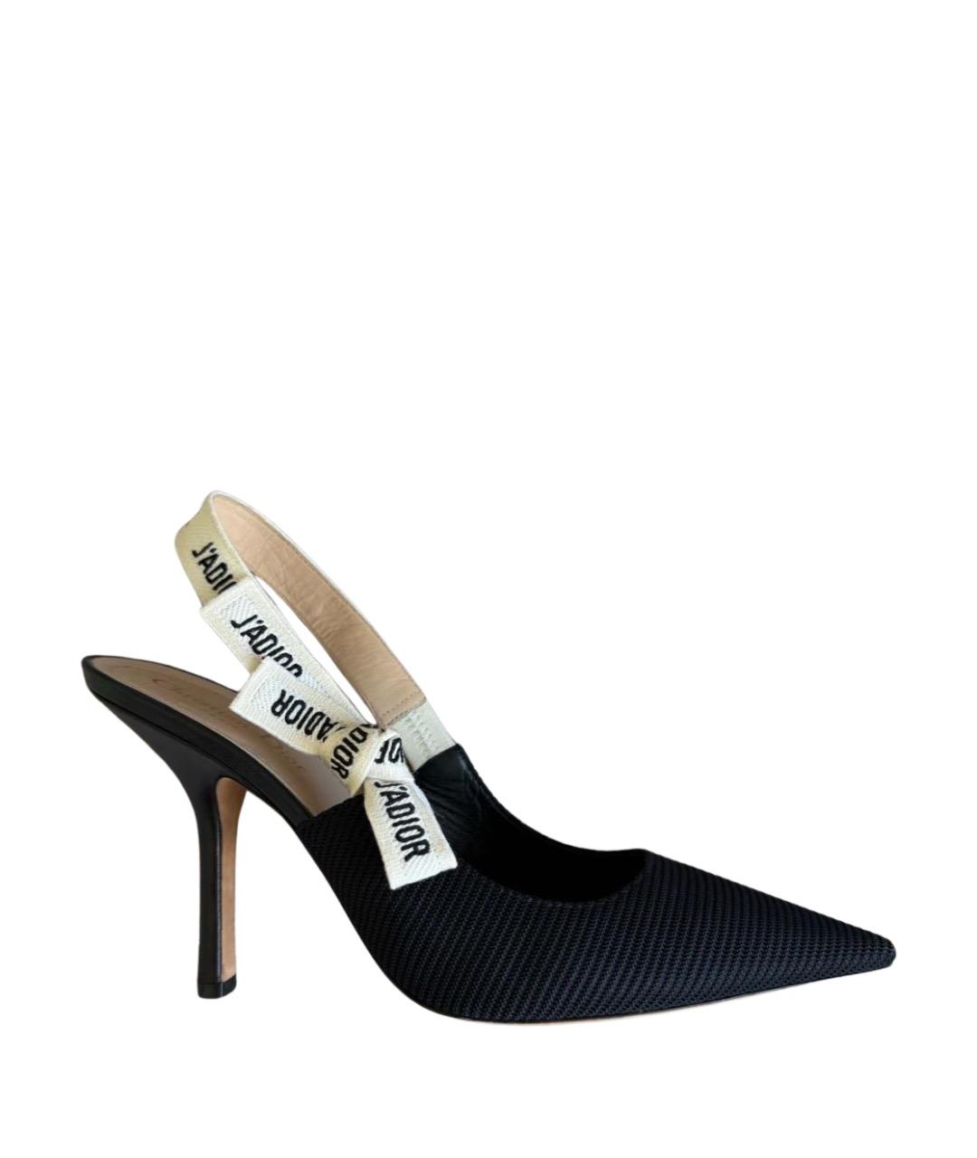 CHRISTIAN DIOR Черные текстильные туфли, фото 1