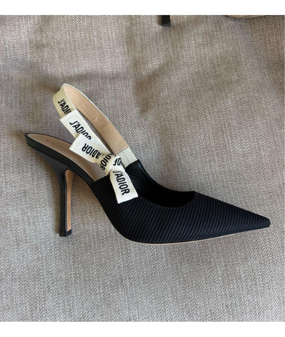 CHRISTIAN DIOR Черные текстильные туфли, фото 8