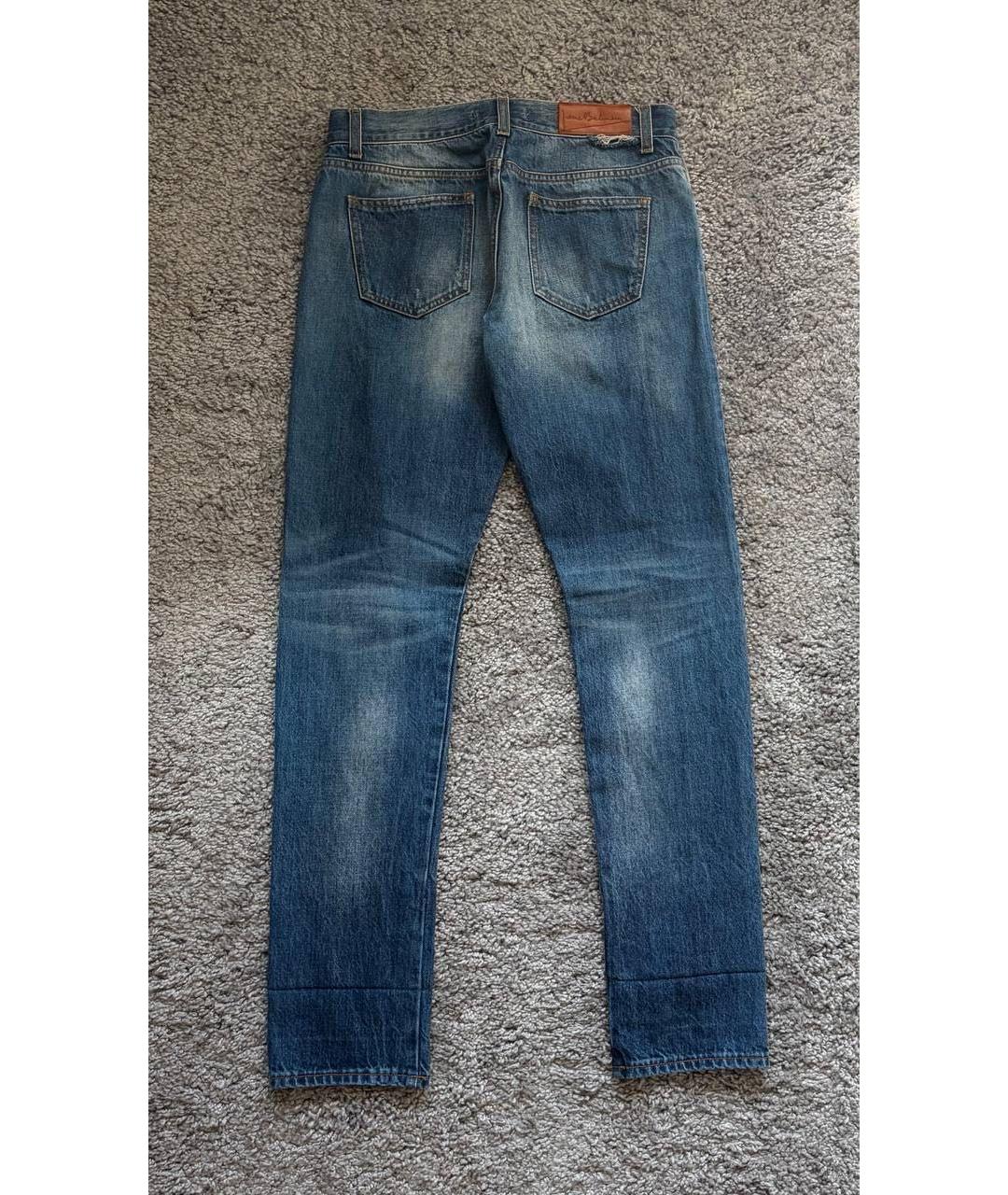 PIERRE BALMAIN Синие хлопковые прямые джинсы, фото 2