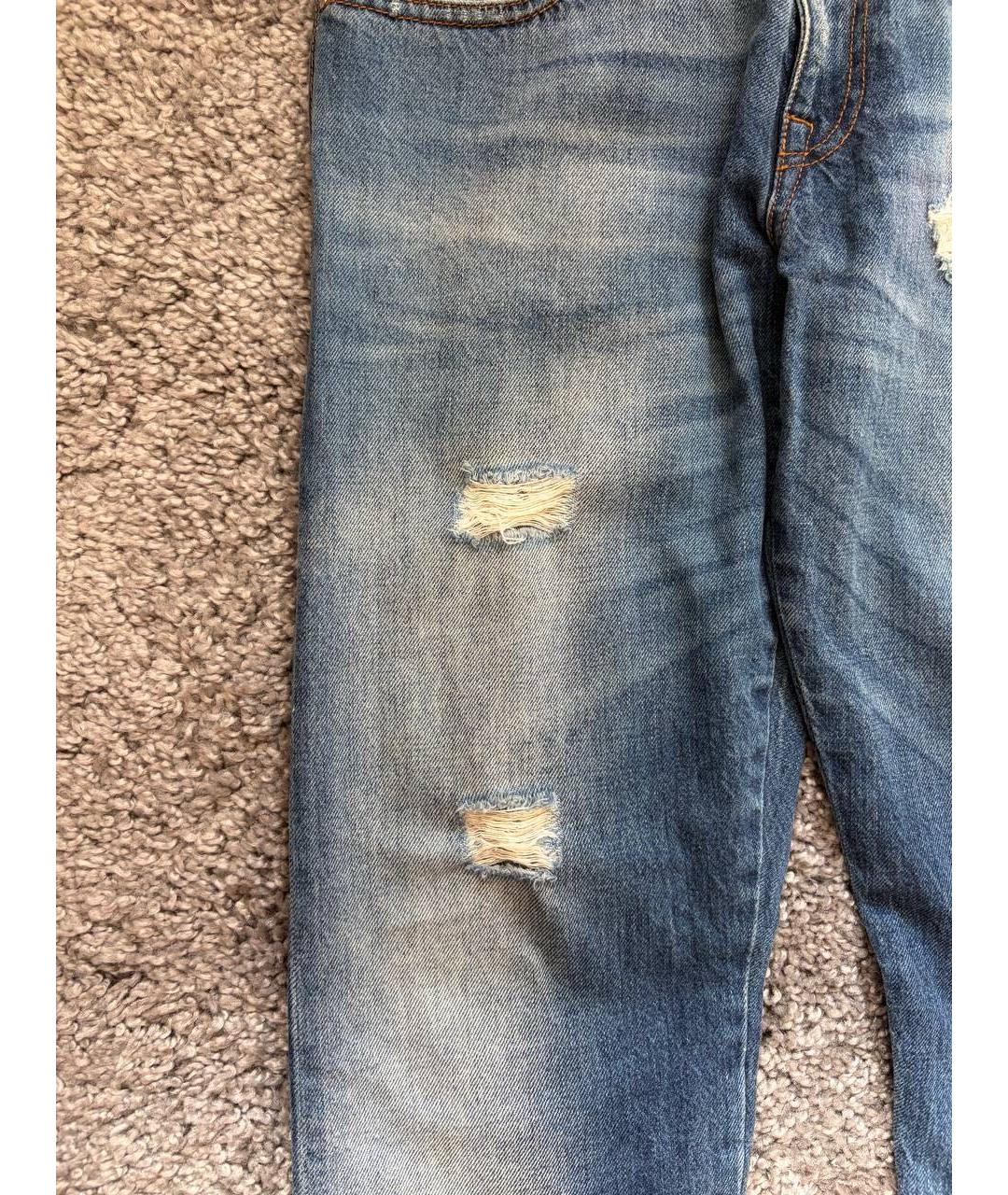 PIERRE BALMAIN Синие хлопковые прямые джинсы, фото 3