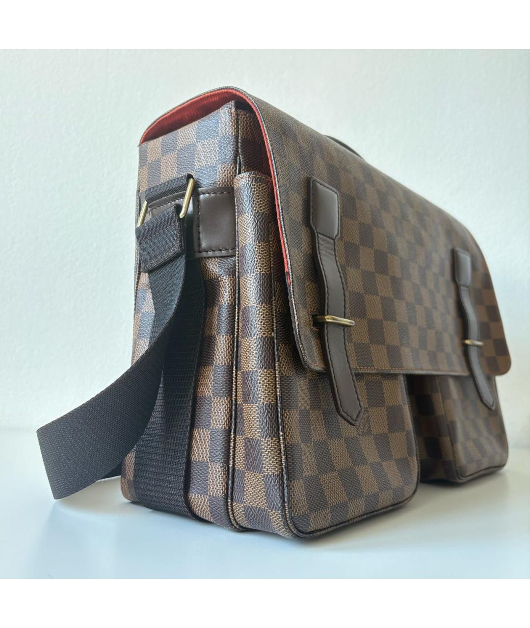 LOUIS VUITTON Коричневая сумка через плечо из канвы, фото 2
