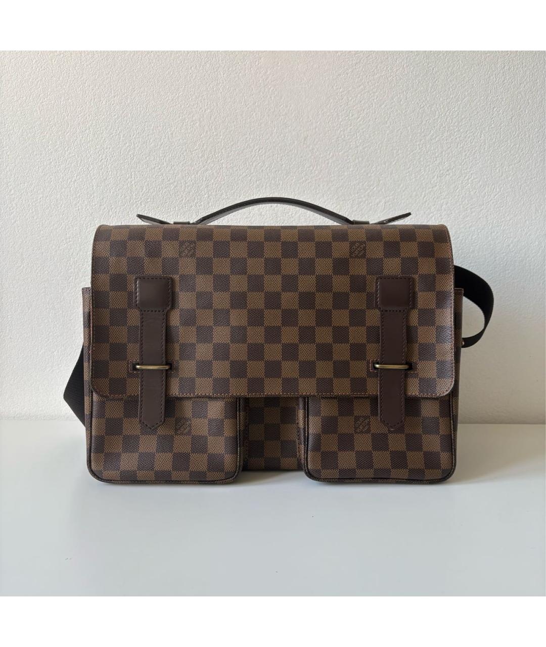 LOUIS VUITTON Коричневая сумка через плечо из канвы, фото 9