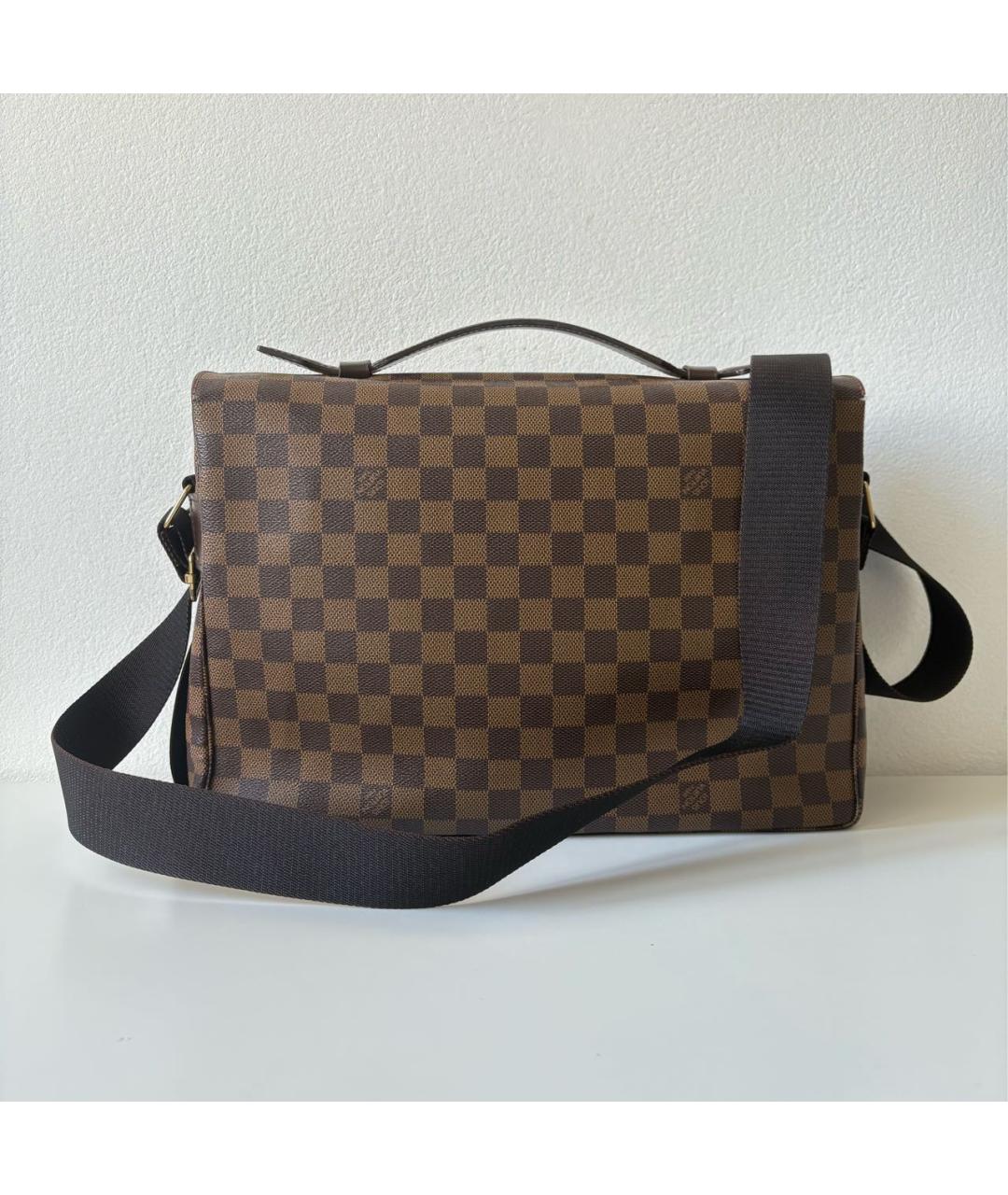 LOUIS VUITTON Коричневая сумка через плечо из канвы, фото 3
