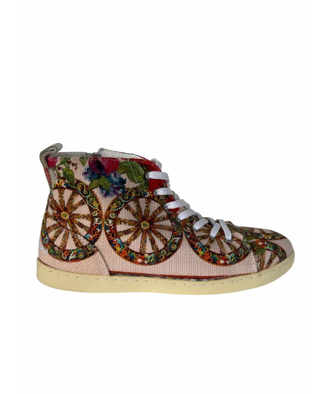 DOLCE&GABBANA Мульти текстильные кеды, фото 7