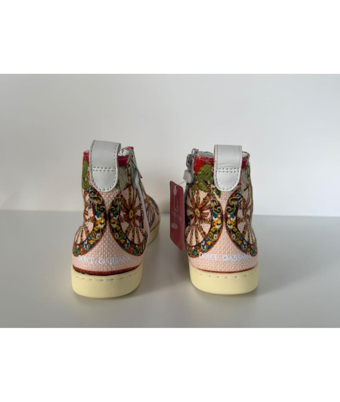 DOLCE&GABBANA Мульти текстильные кеды, фото 4