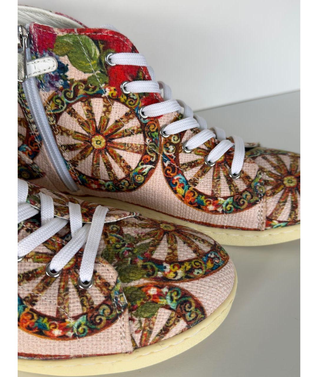 DOLCE&GABBANA Мульти текстильные кеды, фото 5