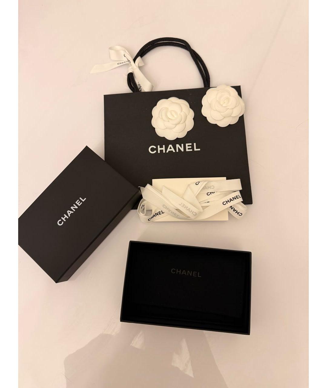 CHANEL Черная кожаная визитница, фото 5