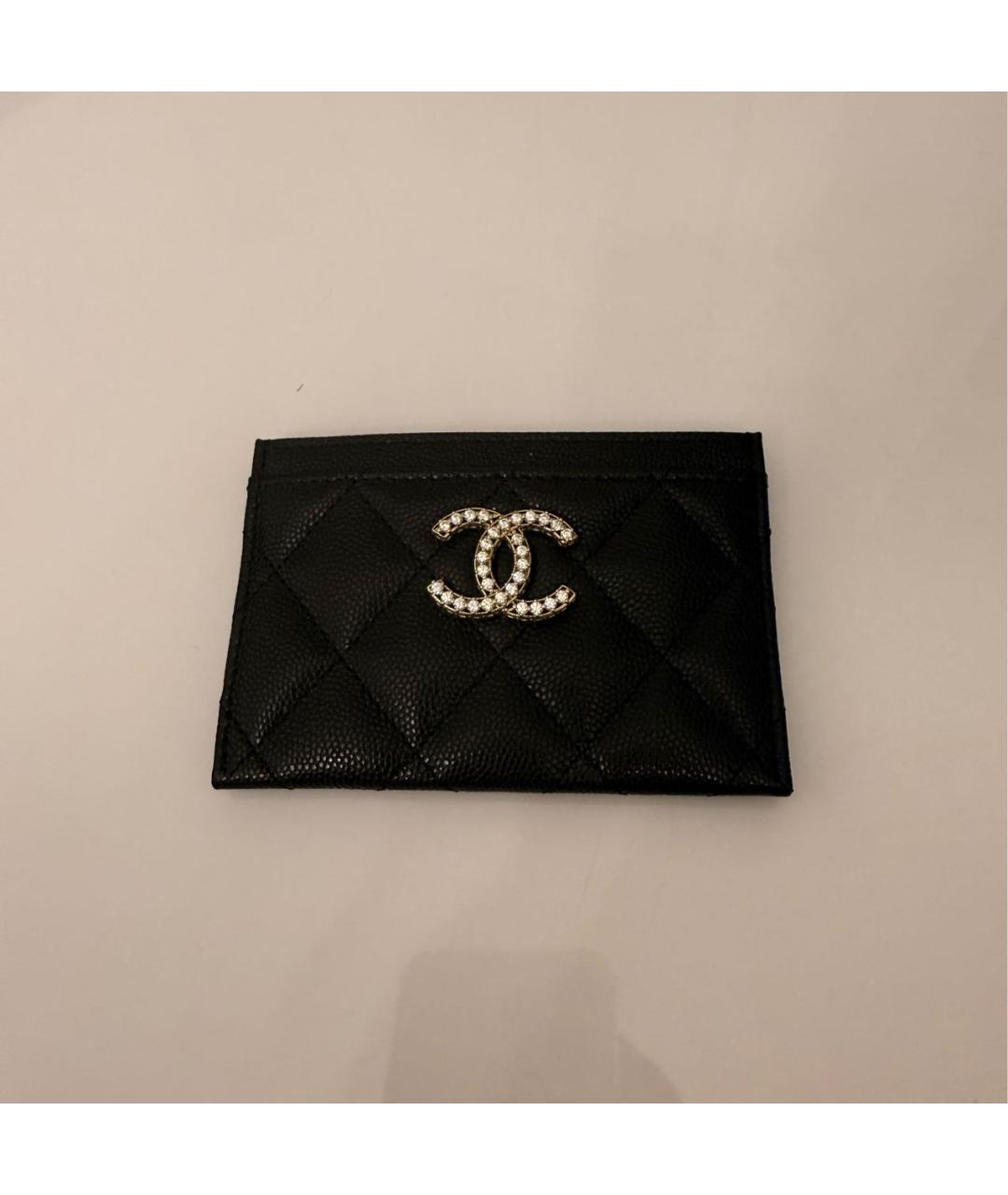 CHANEL Черная кожаная визитница, фото 7