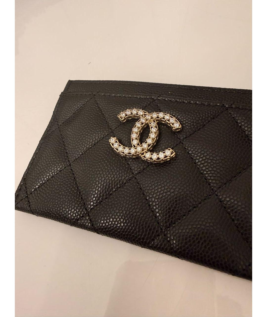 CHANEL Черная кожаная визитница, фото 4