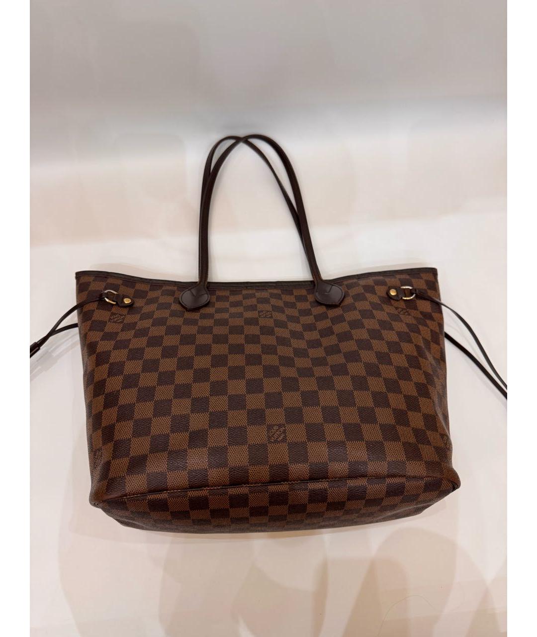 LOUIS VUITTON Коричневая сумка тоут из канвы, фото 3