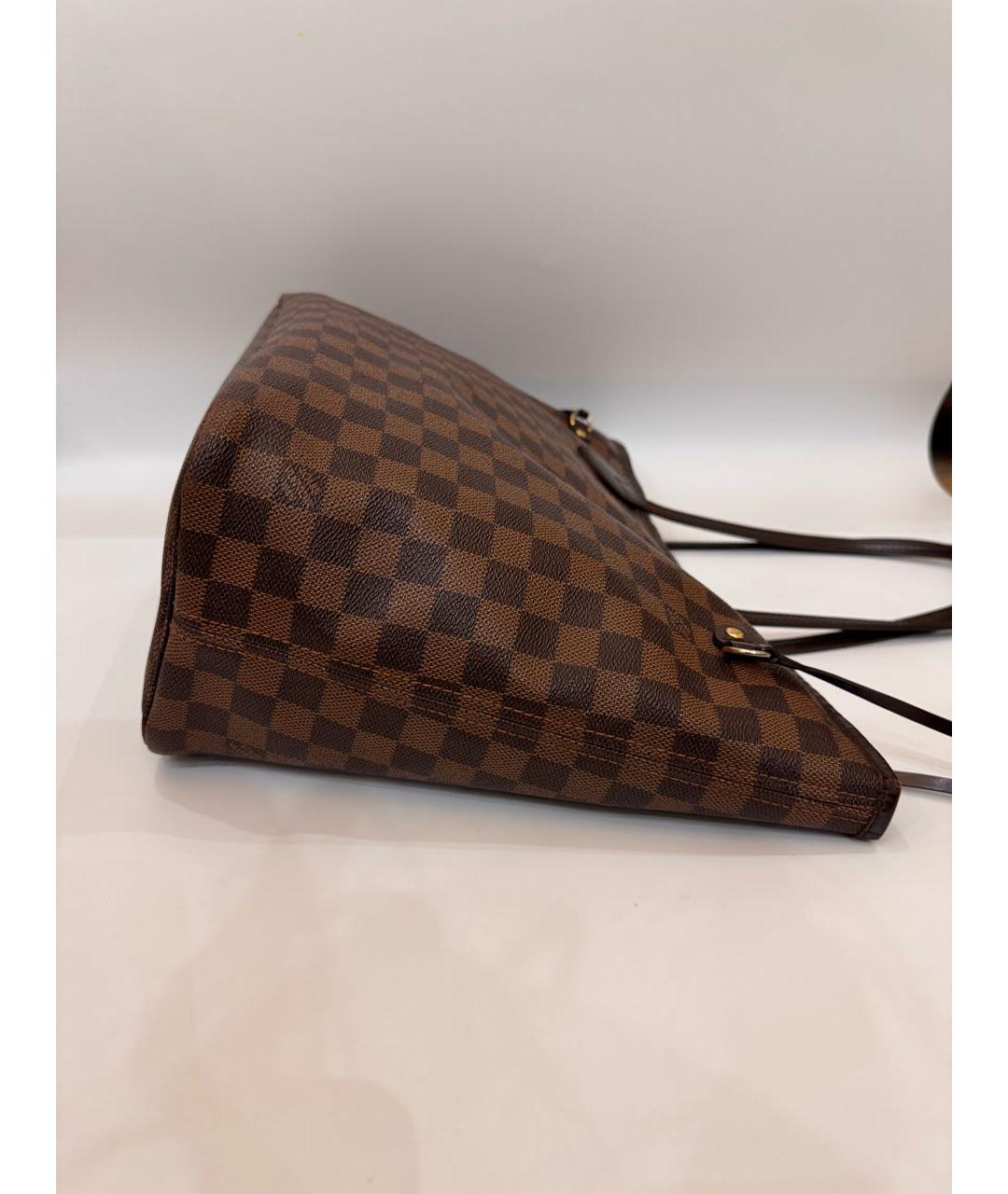 LOUIS VUITTON Коричневая сумка тоут из канвы, фото 6