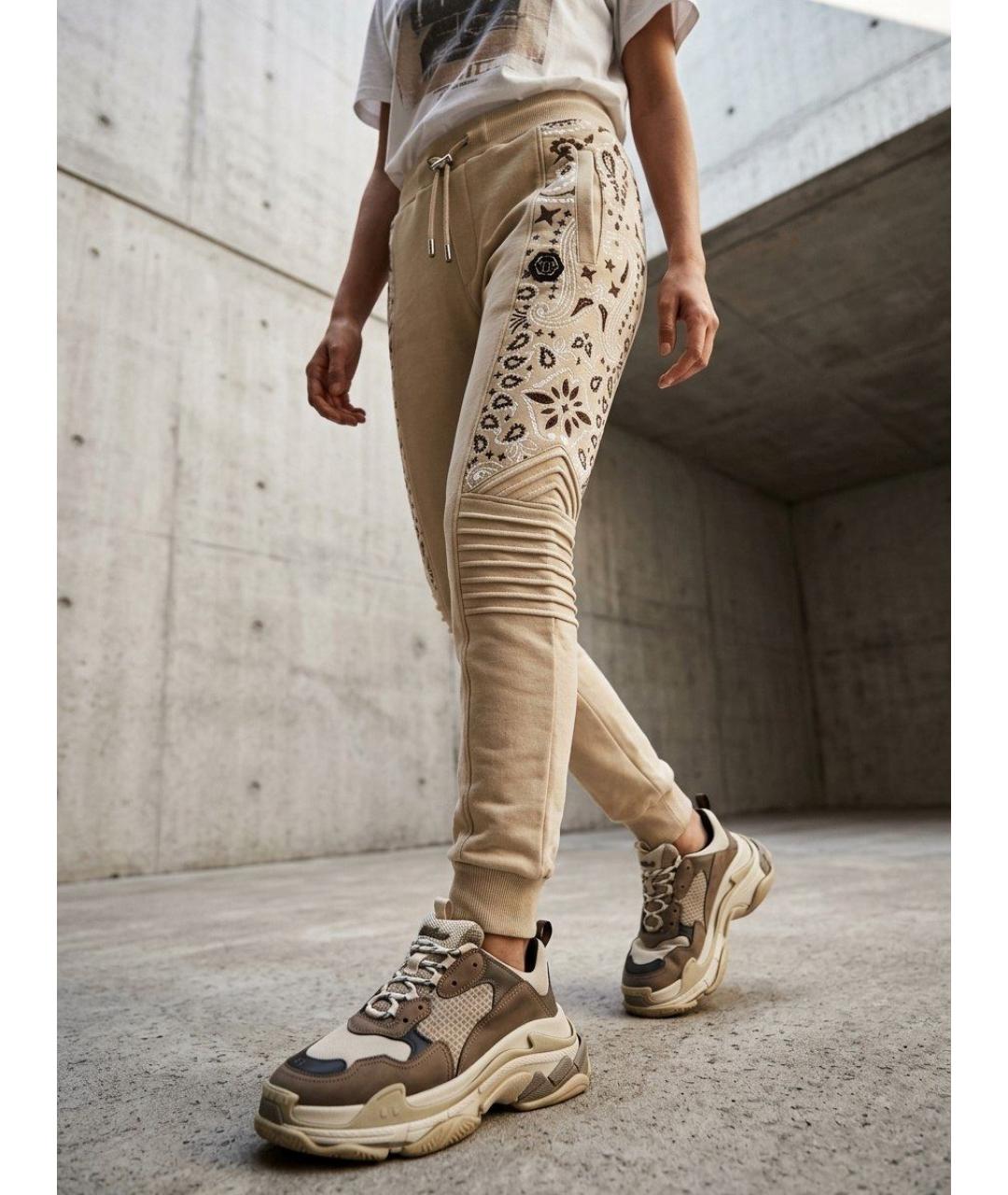PHILIPP PLEIN Бежевые спортивные брюки и шорты, фото 8