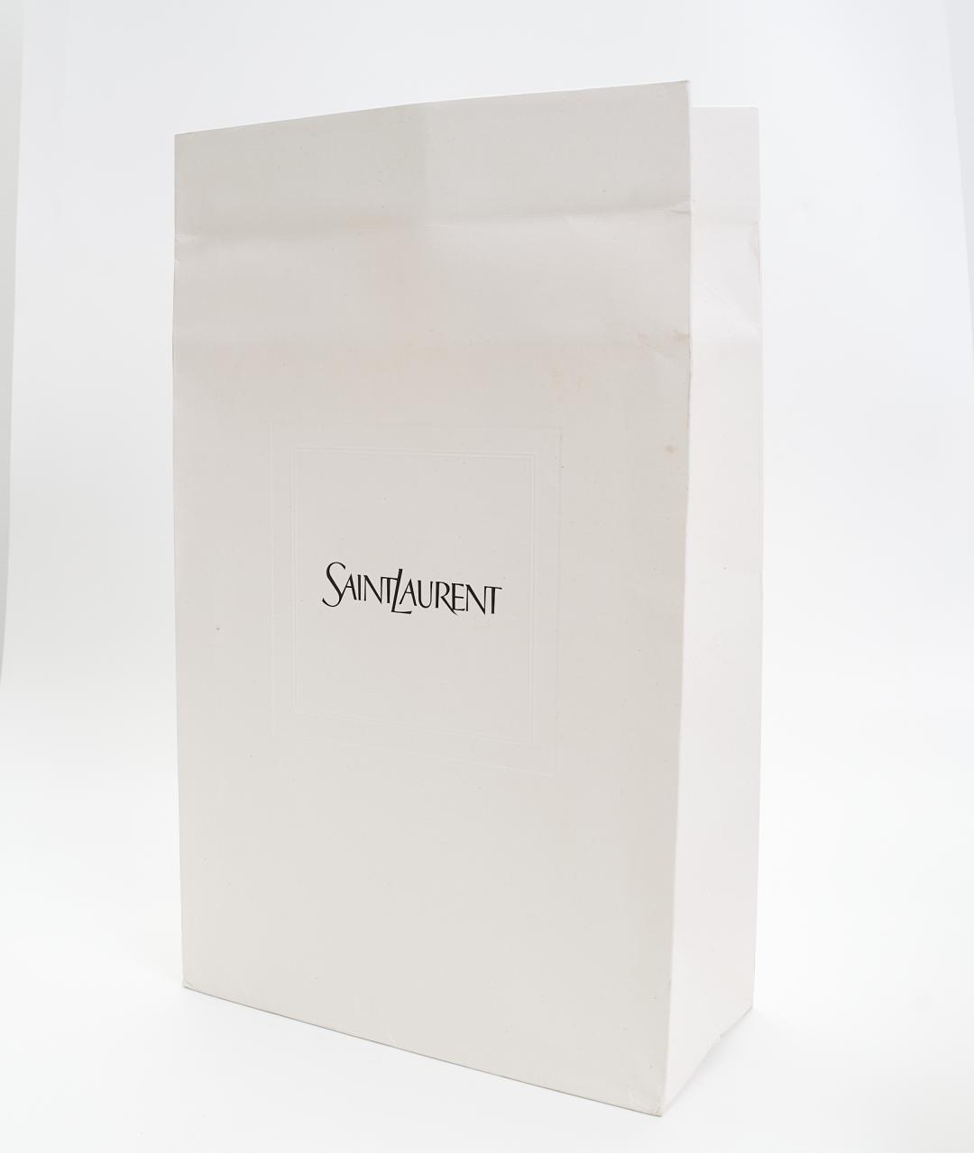SAINT LAURENT Бежевые кожаные мюли, фото 8