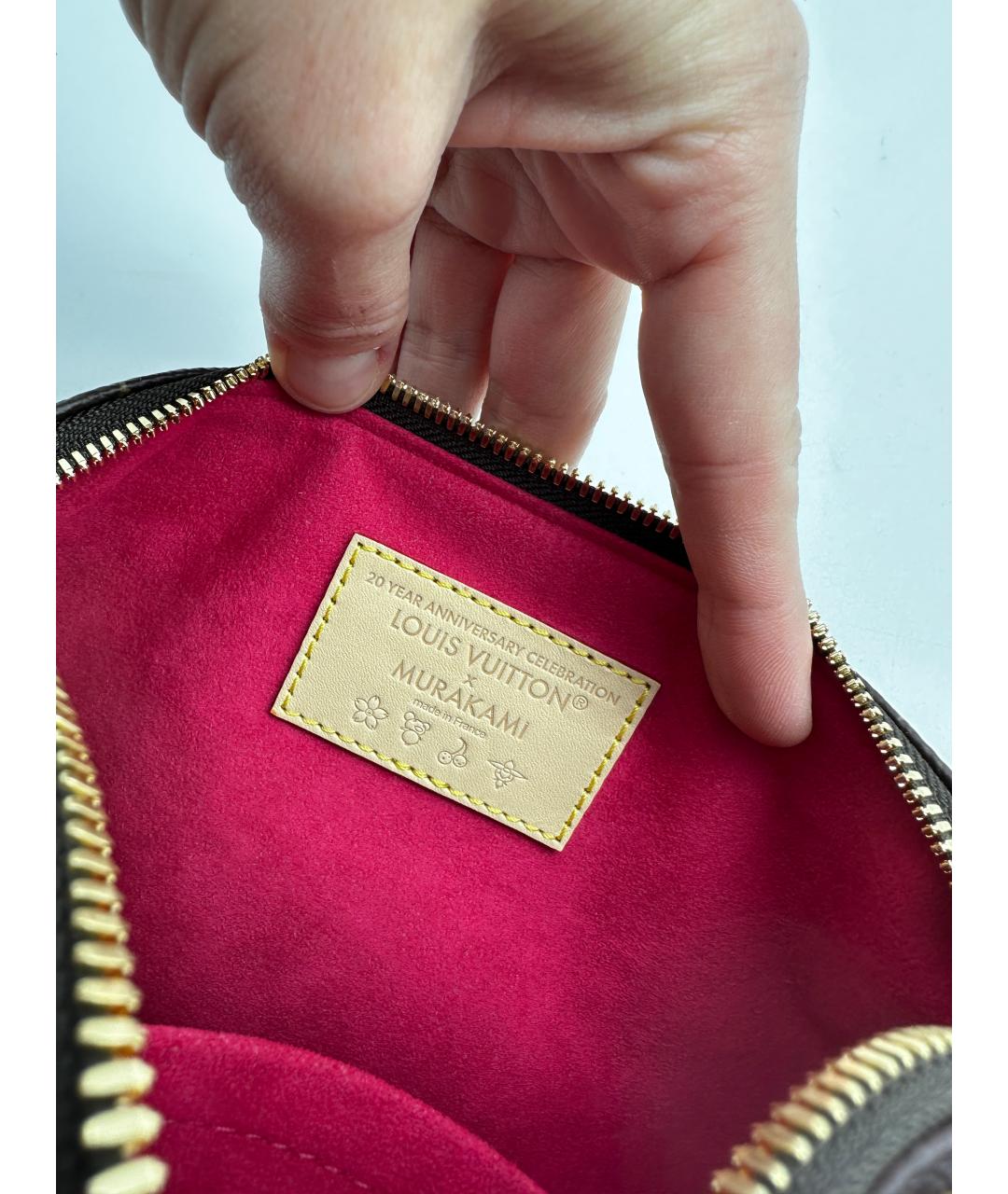 LOUIS VUITTON Коричневая сумка с короткими ручками из канвы, фото 5