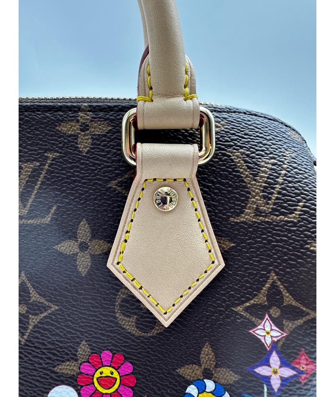 LOUIS VUITTON Коричневая сумка с короткими ручками из канвы, фото 4