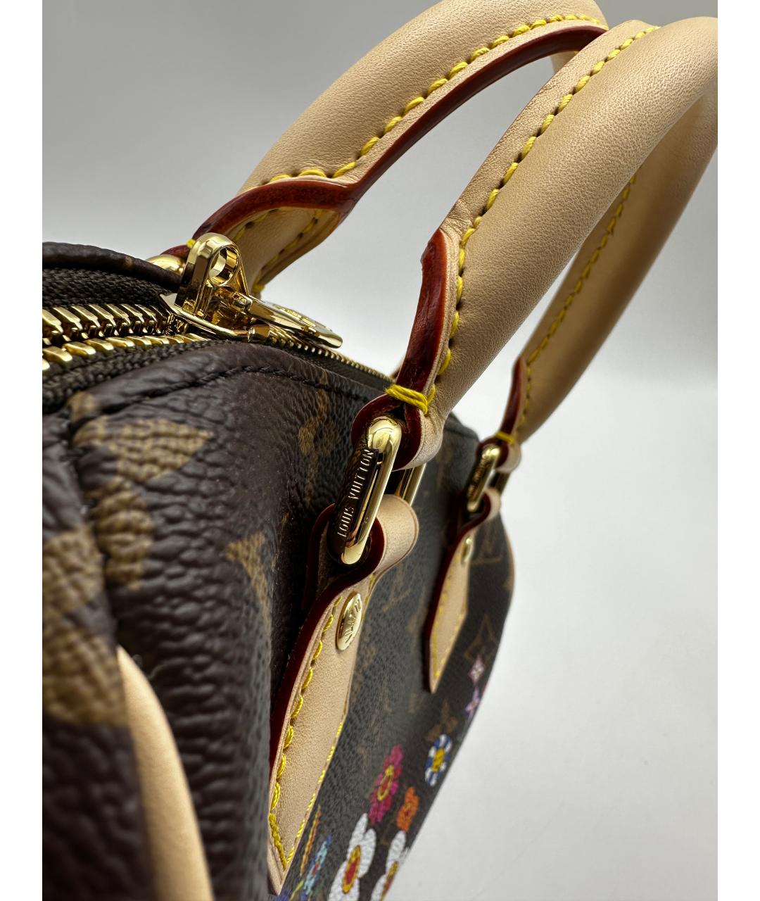 LOUIS VUITTON Коричневая сумка с короткими ручками из канвы, фото 3
