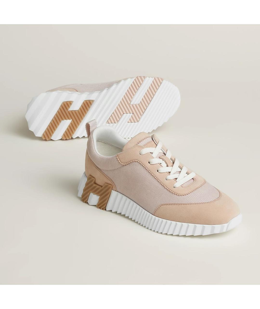 HERMES Розовые кроссовки, фото 2