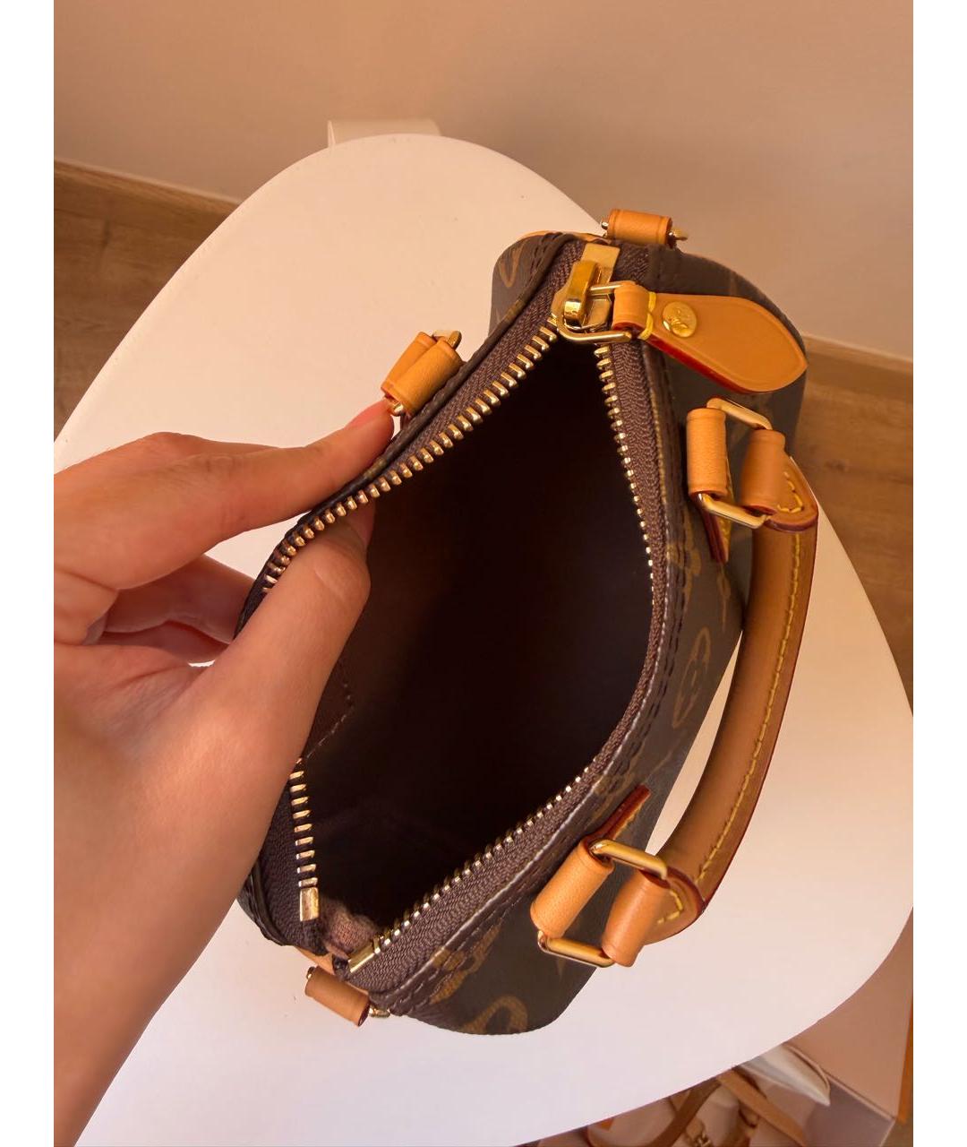 LOUIS VUITTON Коричневая сумка через плечо из канвы, фото 4