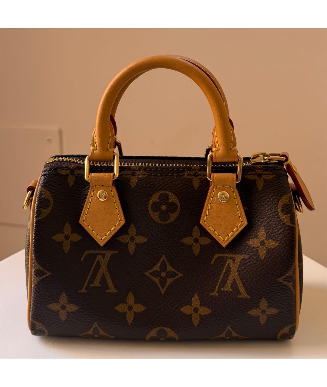 LOUIS VUITTON Коричневая сумка через плечо из канвы, фото 8
