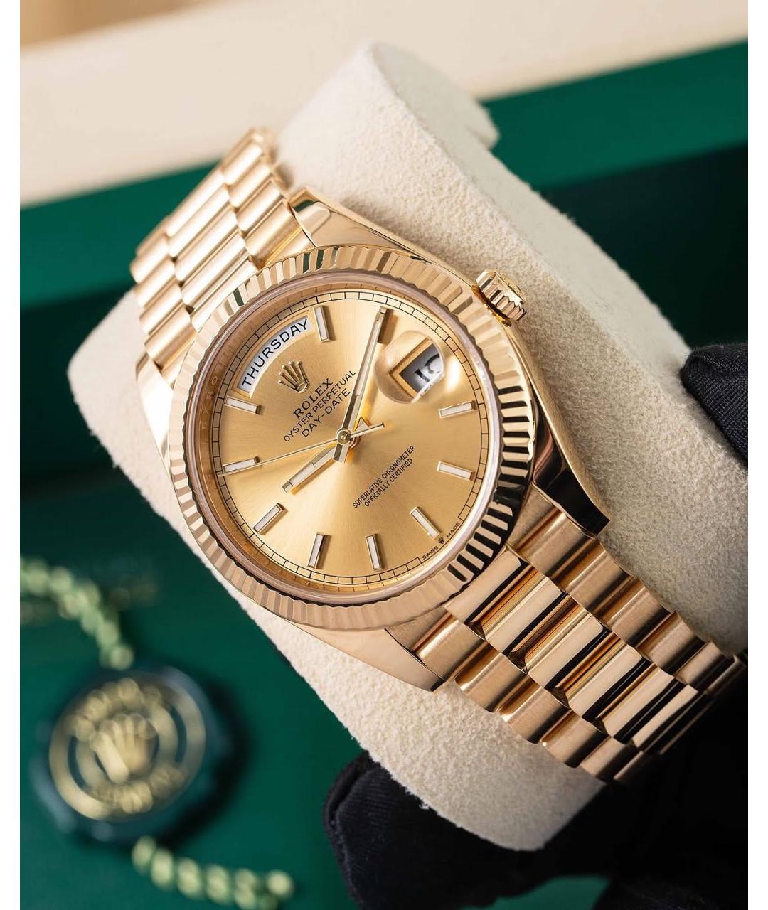 ROLEX Золотые часы из желтого золота, фото 2