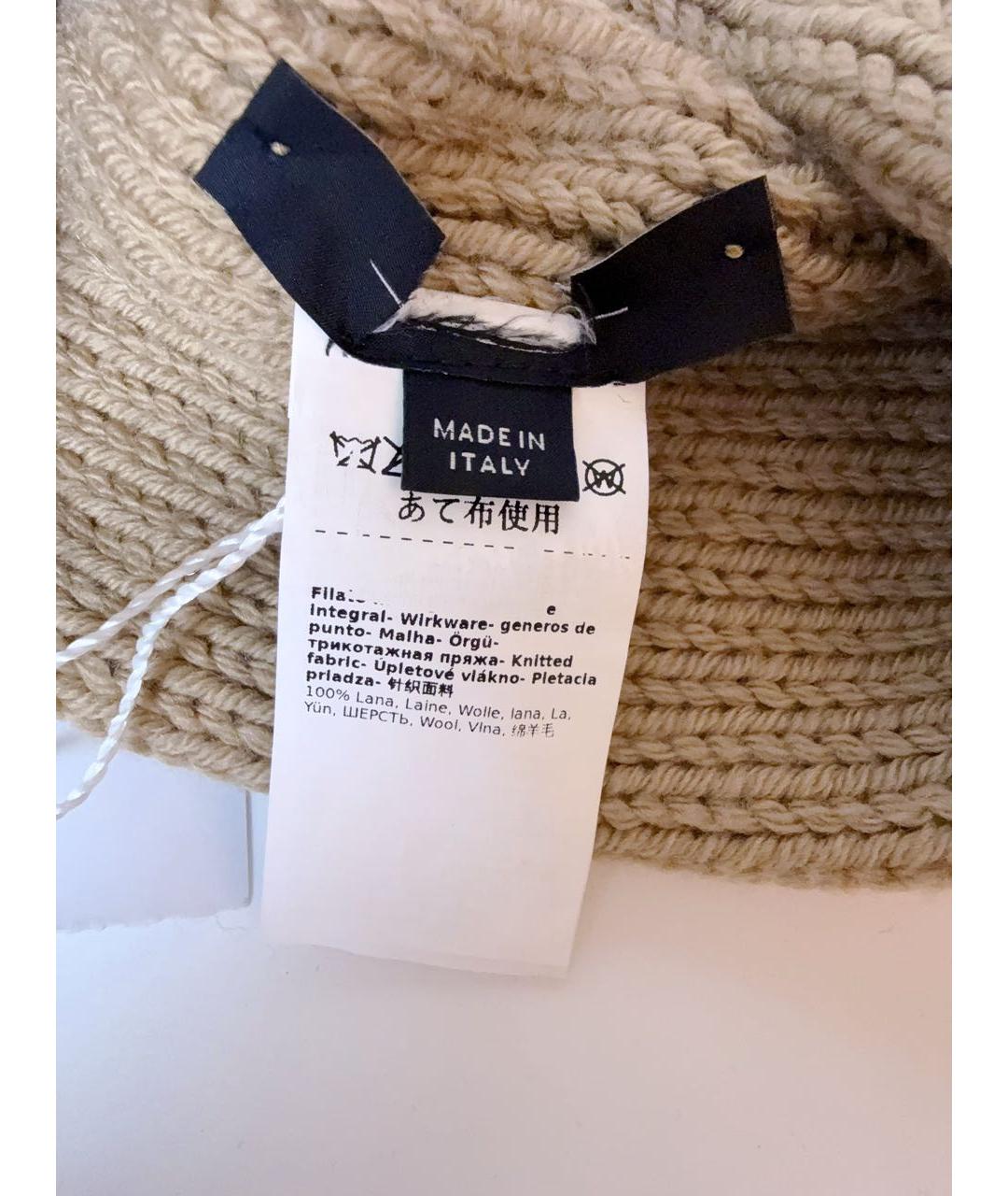 WEEKEND MAX MARA Бежевая шерстяная повязка на голову, фото 4