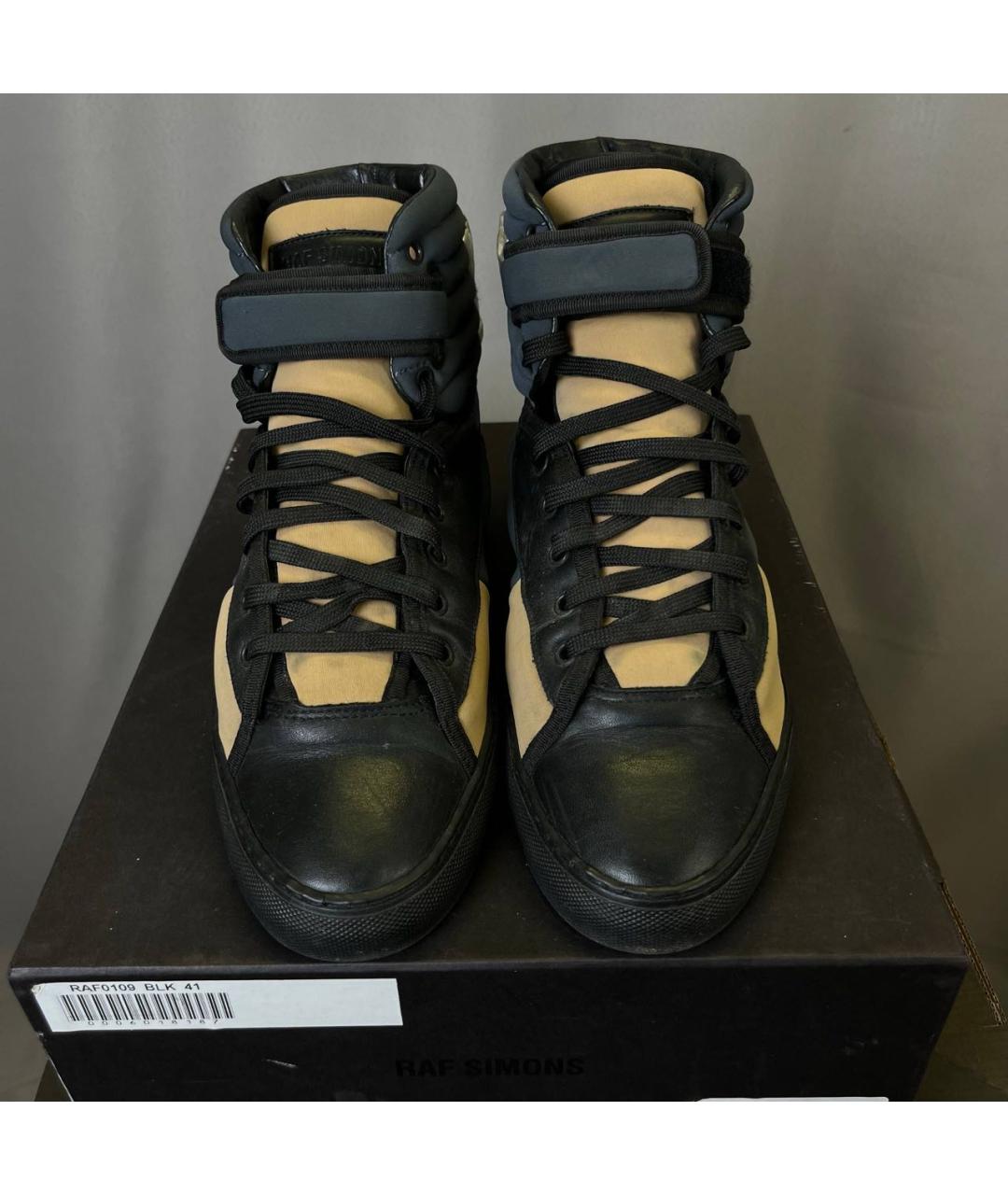 RAF SIMONS Оранжевые высокие кроссовки / кеды, фото 2