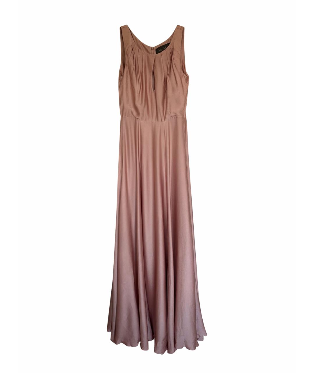 MAX MARA Розовое ацетатное вечернее платье, фото 1