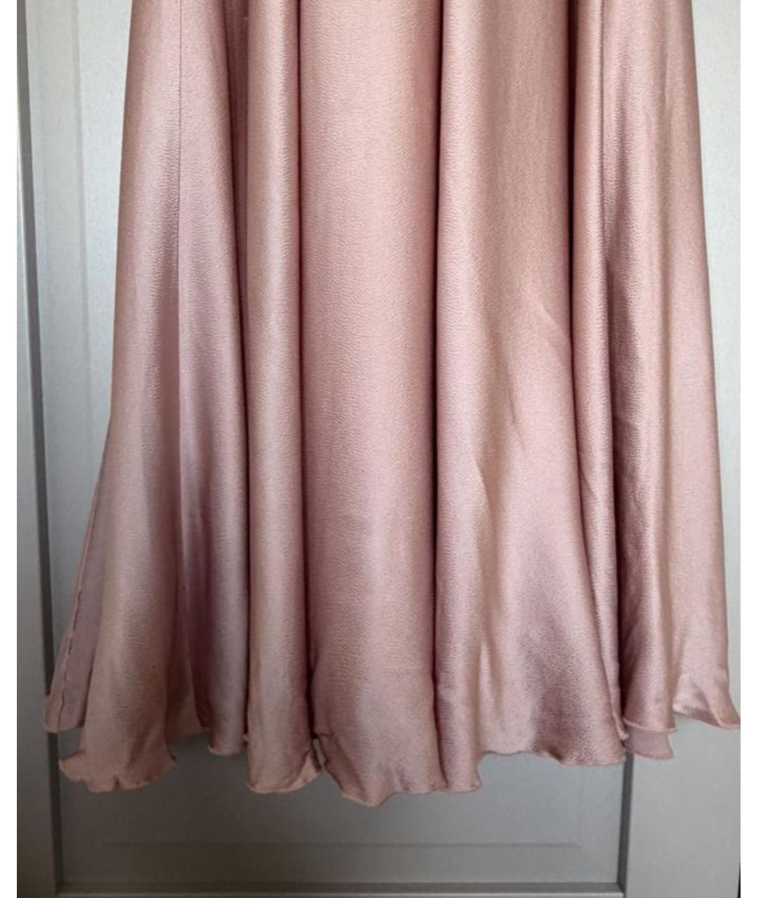 MAX MARA Розовое ацетатное вечернее платье, фото 4