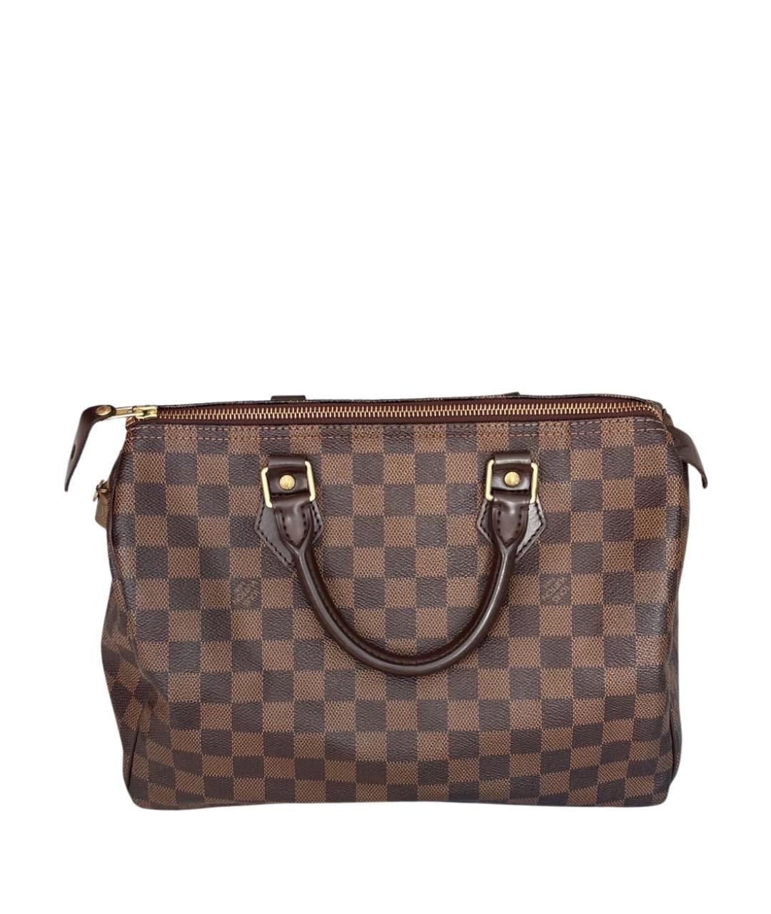 LOUIS VUITTON Коричневая сумка с короткими ручками из канвы, фото 1