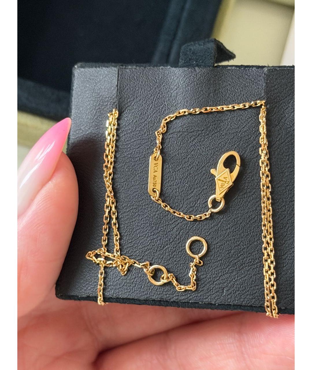 VAN CLEEF & ARPELS Белое колье из желтого золота, фото 6