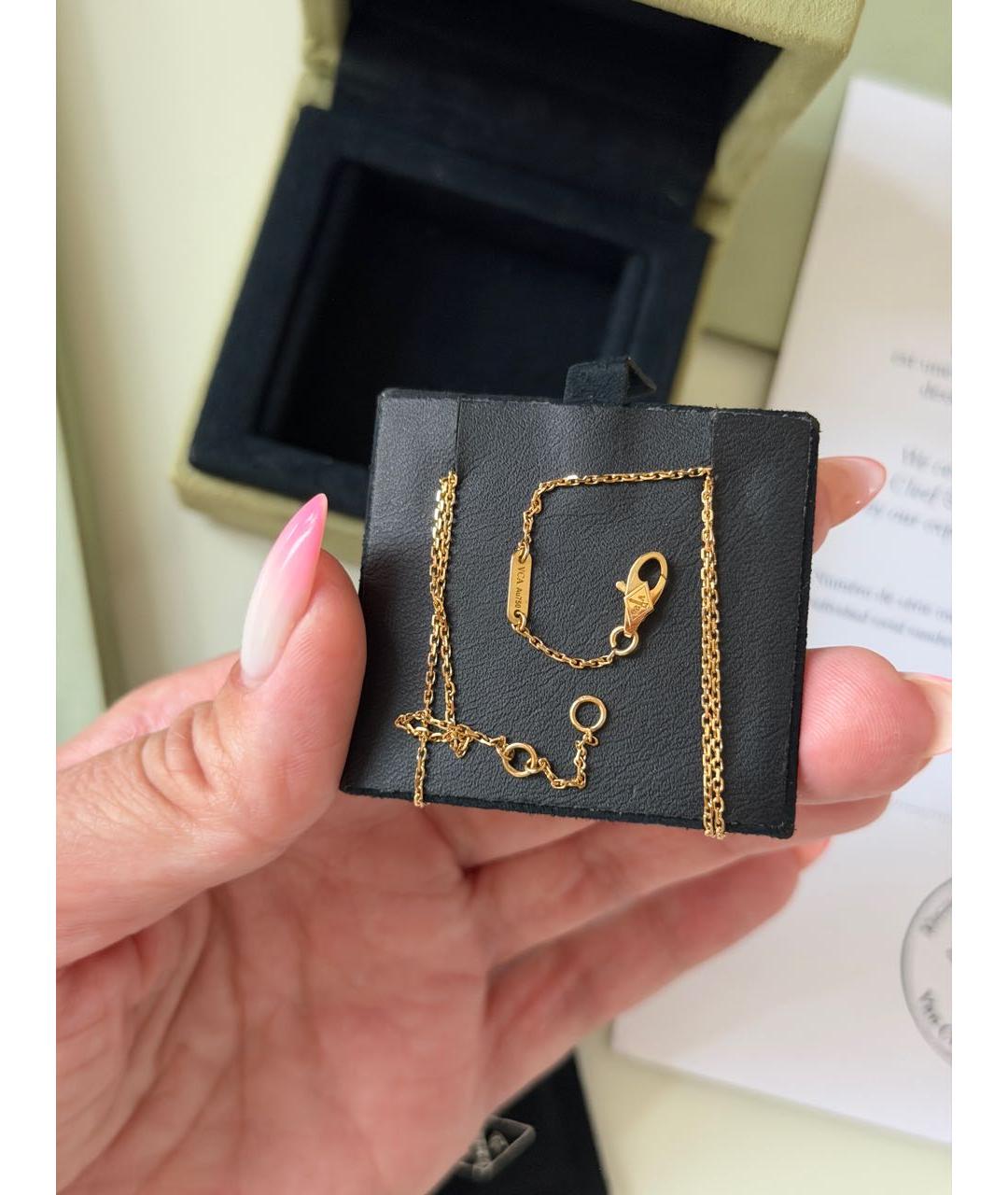 VAN CLEEF & ARPELS Белое колье из желтого золота, фото 5