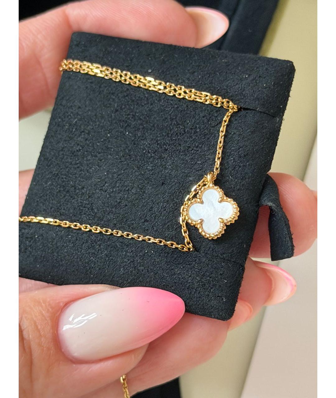 VAN CLEEF & ARPELS Белое колье из желтого золота, фото 8