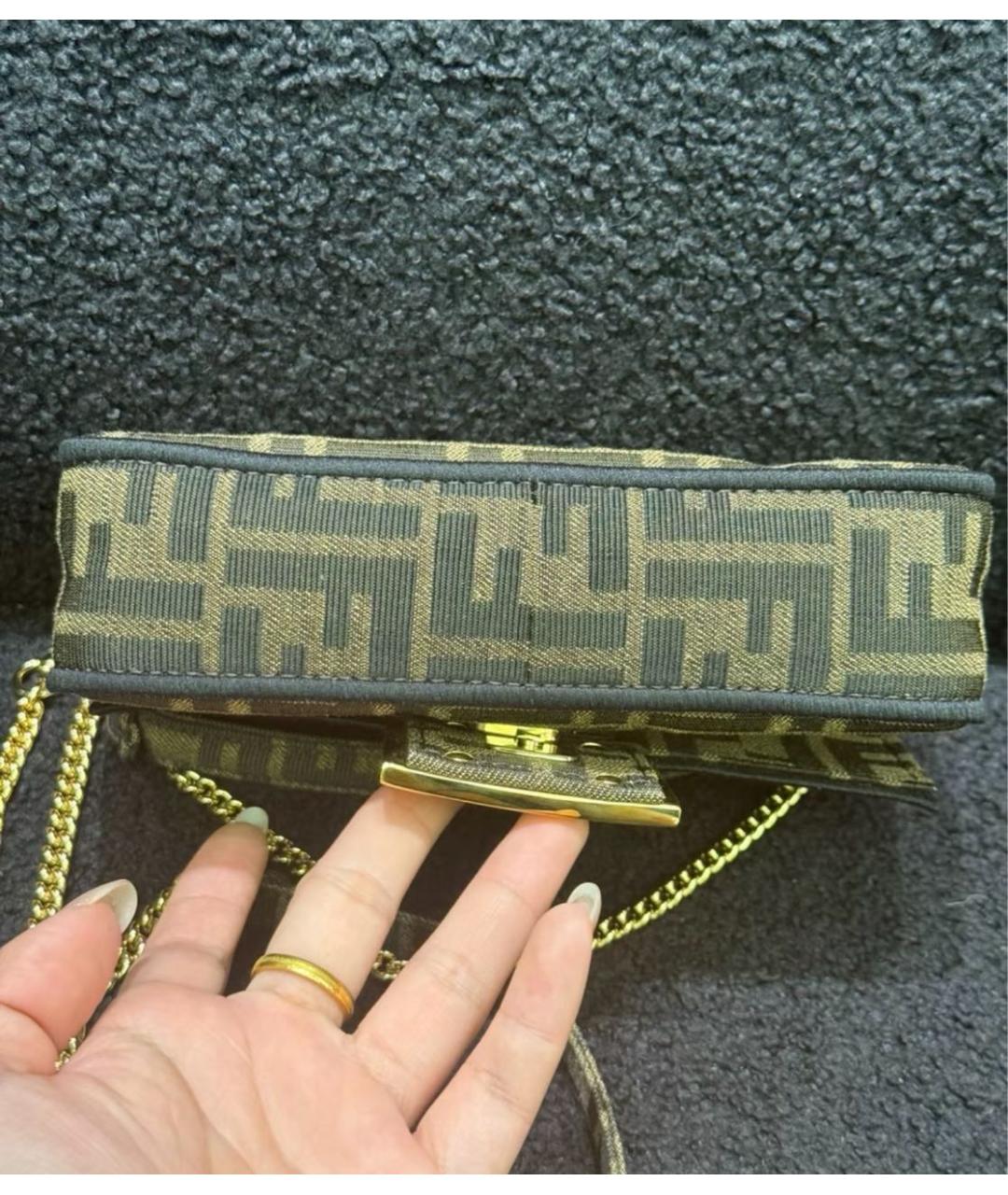 FENDI Коричневая сумка через плечо, фото 4